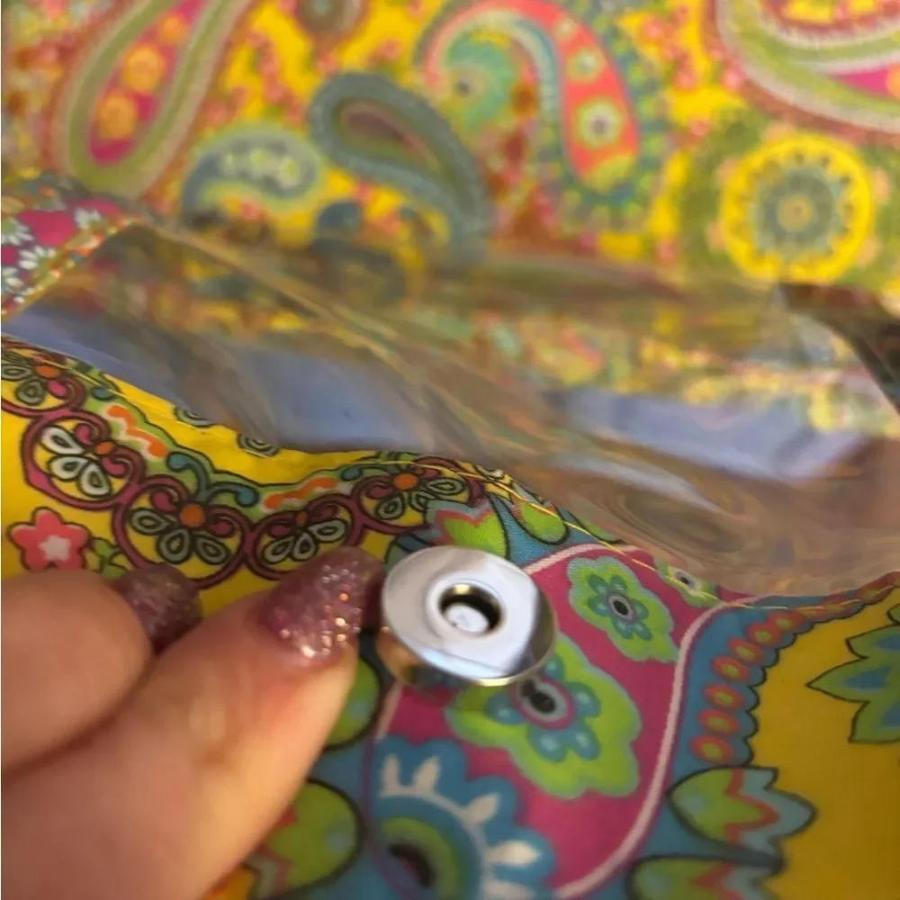 Paisley Yellow and Green Transparent Tote Bag